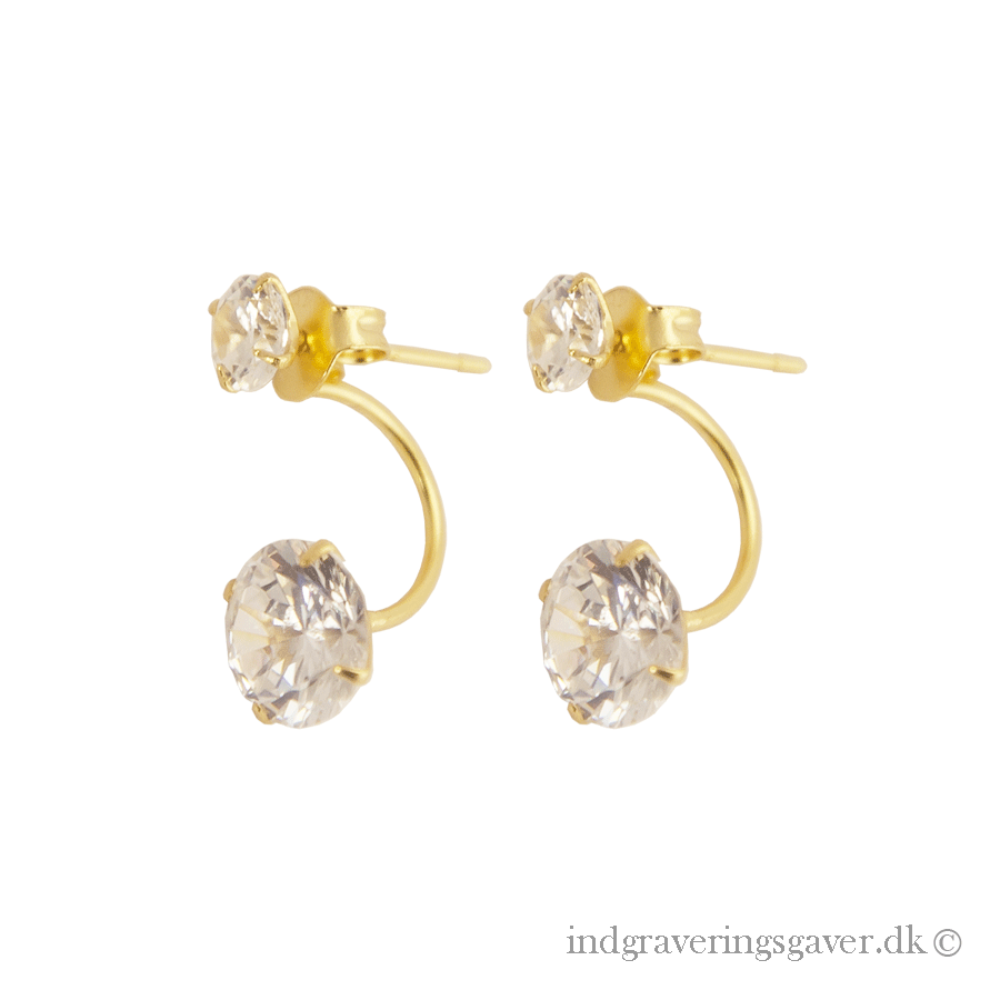 Dobbelt sten øreringe